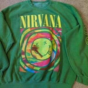 Nirvana Smile Over-dyed Crew Neck Sweatshirt